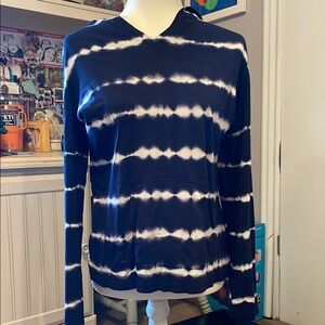 Chaps Denim Navy and White Hoodie